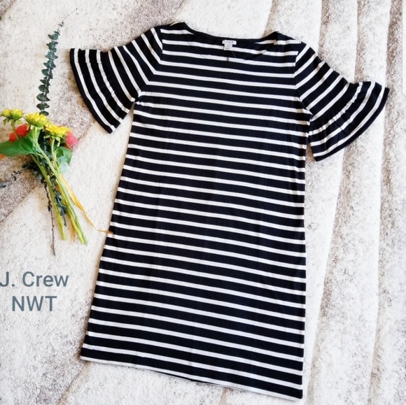 J. Crew Dresses & Skirts - NWT J.CREW RUFFLE SLEEVE DRESS